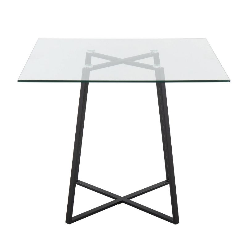 36" Cosmo Square Dining Table Glass - LumiSource, 5 of 10