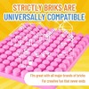 Strictly Briks Toy Building Block, Beginner Bricks Stackable Baseplates, Large Pegs, Pink, 1 Piece, 12.5 x 15 Inches - 4 of 4
