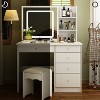 Famapy 39.4"W Mirrored Vanity Table Makeup Vanity Set with Stool and Storage Drawers - 2 of 4