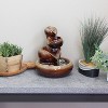 Sunnydaze Indoor Home Decorative Glazed Smooth Ceramic Tiered Vessels Tabletop Water Fountain - 10" - Brown - 4 of 4