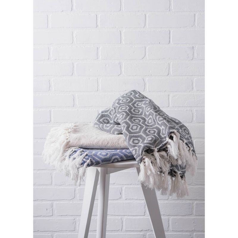 50&#34;x60&#34; Hexagon Throw Blanket White - Design Imports, 2 of 9