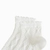 Anna-Kaci Women's 3 Pairs Textured Diamond Socks with Knitted Pattern and Scalloped Trim - 3 of 3