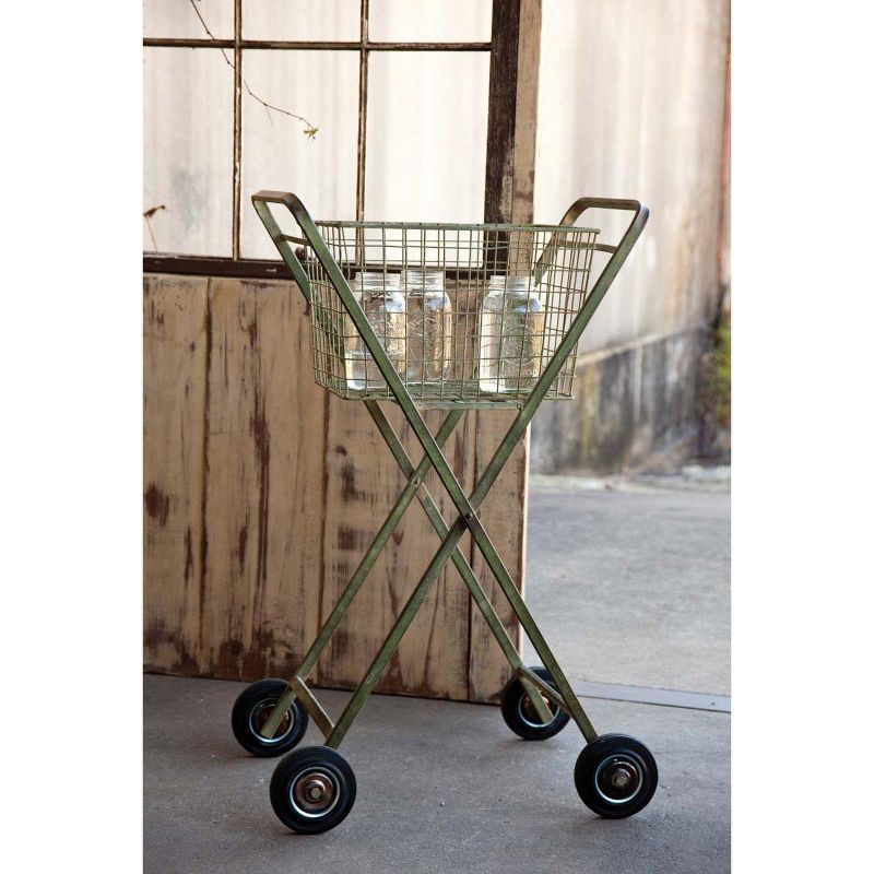 Park Hill Collection Vintage-Style Rolling Cart, 2 of 3