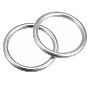 Unique Bargains Hanging Hardware 316 Stainless Steel Welded O-Rings 2 Pcs - 1 of 4
