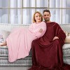 Tirrinia Adult Wearable Fleece Blanket with Sleeves, Soft Cozy TV Blanket, Sunggle Blanket Gift for Women Men - 3 of 4