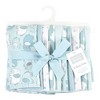 Hudson Baby Infant Boy Cotton Flannel Burp Cloths, Boy New Elephant 10-Pack, One Size - 2 of 4