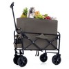 KTMBDW Extention Collapsible Folding Heavy Duty Utility Wagon Cart for Outdoor Sports, 225 pounds Weight Capacity, Camping, Garden and Shopping - 2 of 4