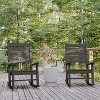 Flash Furniture Manchester Set of 2 Contemporary Rocking Chairs, All-Weather HDPE Indoor/Outdoor Rockers - 2 of 4
