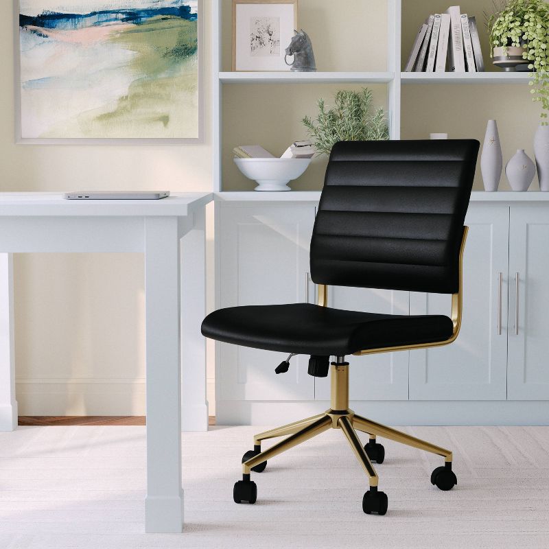 Upholstered Office Armless Chair - Martha Stewart, 1 of 13
