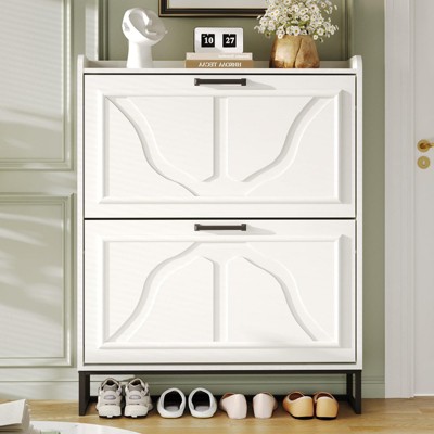 Shoe Storage Cabinet with Flip Drawers, Entryway Freestanding Shoes Rack