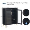 Shoe Storage Cabinet with Glass Doors, 5-Tier Freestanding Shoe Organizer Cabinet - 2 of 4