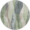 Fern Green And Gray Abstract Washable Indoor Outdoor Area Rug - 4 of 4