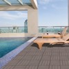 DOMETOUR Wood Plastic Composite Deck Tiles, Set of 20, FSC Certified, Water-Resistant, DIY-Friendly, Perfect for Patios, Balconies, Rooftops. - 3 of 4