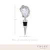 Twine White Geode Bottle Stopper, Crystal Wine Bottle Stopper, Fits Standard Wine Bottles, Geode, Stainless Steel, Silicone, Set of 1 - 3 of 4