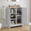 Vynxaria Bathroom Cabinet, Kitchen Freestanding Storage Rack, 23.62" x 11.81" x 31.5" Floor Storage Cabinet with 1 Cabinet,White - 2 of 4