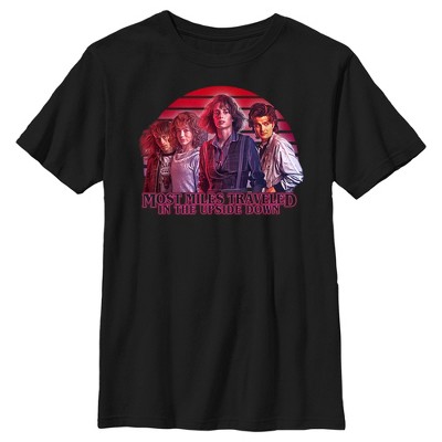 Boy's Stranger Things Teen Group Shot T-shirt - Black - Medium : Target