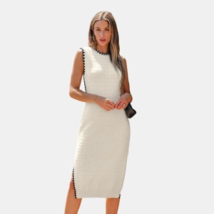 Women's Contrast Trim Bodycon Midi Dress - Cupshe - 1 of 4
