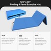 BalanceFrom Fitness GoGym 120x48in Extra Thick Anti Tear High Density All Purpose Aerobic Gymnastics Mat with Velcro Carrying Handles, Blue (2 Pack) - 4 of 4