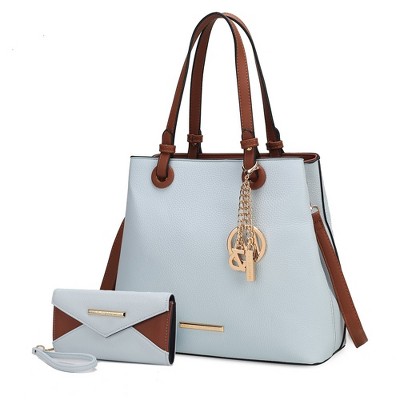 MKF Collection Kearny Vegan Leather Women’s Tote Bag with Wallet by Mia K- 2 pieces