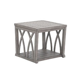 Cesicia 18.5'' x 18.5'' x 20.3'' in Gray Aluminum square Sofa Side Table For Living Room, Bedroom, Office - 1 of 4