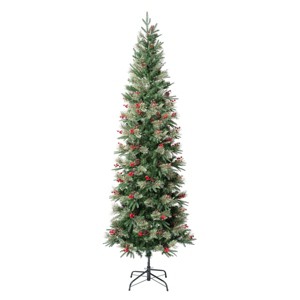 National Tree Company First Traditions Unlit Slim Virginia Pine Artificial Christmas Tree - 1 of 3