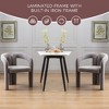Lyngins 2-Pack Modern Accent Chair – Elephant Feet Design & Curved Back, Upholstered Dining Chair/Barrel Side Chair/Armchair for Living Room - 2 of 4