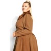 Women's Plus Size Grandiose Coat - caramel | CITY CHIC - 4 of 4