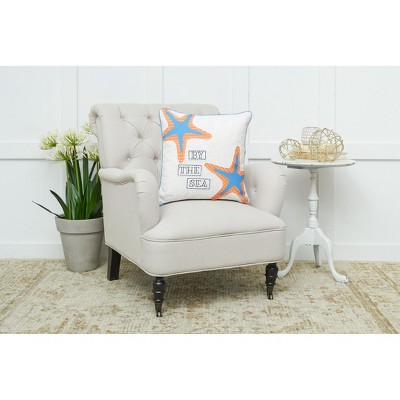 Starfish By The Sea Cotton and Polyester Throw Pillow