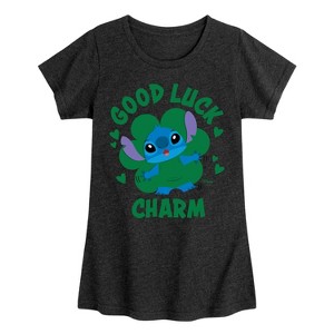 Girls' - Disney - St. Patrick's Day Fitted Short Sleeve Graphic T-Shirt - 1 of 4
