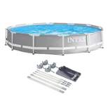 Intex 26711EH 12ft x 30in Prism Metal Frame Above Ground Swimming Pool with 530 GPH GCFI Filter Pump and Protective Canopy and fits up to 6 People