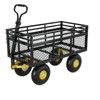 3-in-1 Heavy-Duty Steel Garden Cart, Garden Wagon,with 10 Inch All-Terrain Tires and Removable Mesh Side Panels,180°Rotating Handle,Metal Yard - 3 of 4
