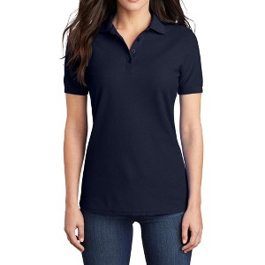 Mafoose Women's Classic Short Sleeve Core Blend Pique Polo T-shirt - 1 of 4