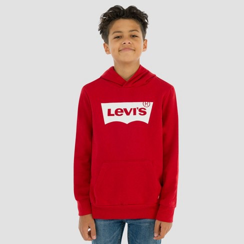 ontbijt Oranje In de naam Levi's® Boys' Batwing Logo Sweatshirt - Red 4 : Target