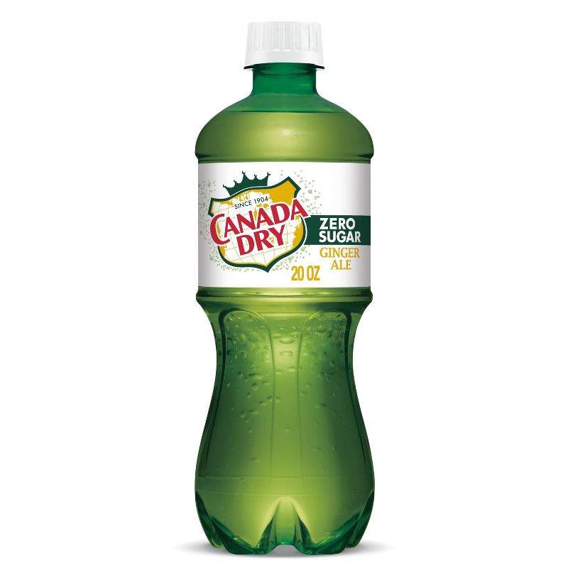 Canada Dry Zero Sugar Ginger Ale Soda - 20 fl oz Bottle, 1 of 7