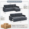 Yaheetech Convertible L-Shaped Sofa Bed with Chaise & USB & Type-C Ports - 3 of 4
