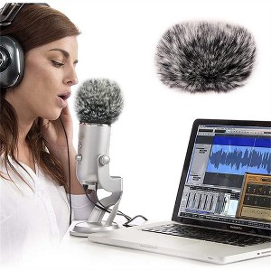Plush Microphone Cover Mic Wind Cover Windscreen Sleeve Furry Windscreen Cover for Filtering Plosives and Hissing Noise - 1 of 4