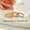Lyra Eternity Rings for Women Stackable Twist Wedding Bands CZ Sterling Silver Ginger Lyne - 3 of 4