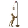 SPI Home Snacktime Cat with Bird Garden Lantern – 43" Tall Cast Aluminum Outdoor Sculpture with Whimsical Animal Design - 2 of 4