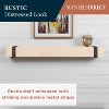MANTELSDIRECT Mantels Direct Pinecliffe Rustic Wood Mantel Shelf with Bronze Metal Straps - 2 of 4