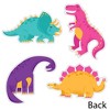 Big Dot of Happiness Roar Dinosaur Girl - T-Rex Triceratops Stegosaurus & Brontosaurus Decor DIY Dino Baby Shower or Birthday Essentials - Set of 20 - 3 of 4