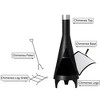 50" Black Outdoor Metal Wood Burning Chimenea Patio Heater Fire Pit for Backyard or Deck, Includes Fire Pit Poker Handle - 4 of 4