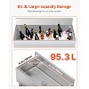 VEVOR Commercial Ice Bin, 95.3 L Underbar Ice Bin, 35.9 x 19 x 37 in Stainless Steel Ice Chest with Sliding Lid, Bottle Holders, Silver - 3 of 4