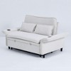 Mocamel Letter Striped Fabric 65.74'' Multi Functional Sofa Bed with Adjustable Armrests and Backrests, Suitable for Bedrooms & Living Rooms - 2 of 4