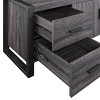 Modern Urban Industrial TV Stand for TVs up to 80" Charcoal - Saracina Home: Media Console with Storage, Metal Hardware - 4 of 4