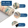Washable Folding Floral Print Rug, Non-Slip Backing for Living Room Bedroom - 4 of 4