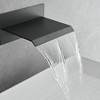 BWE Single Handle Wall Mount Spout Waterfall Bathroom Faucet in Matte Black - 4 of 4