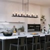 Rennnsan Brellune 40"W 10-Light Linear Glass Modern Dimmable Kitchen Island Pendant in Black - 2 of 4