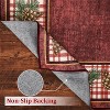 9x12 Red Christmas Striped Printed Indoor Carpet, Washable, Soft, Non-Shedding Area Rug for Bedroom, Living Room, Bathroom, Holiday Decoration - 4 of 4
