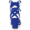Allegra K Women's Open Toe Front Crisscross Chunky Heel Lace Ups Sandals - 3 of 4