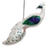 Elegant Winter Peacock Glass Christmas Ornament| OrnamentallyYou - 4 of 4